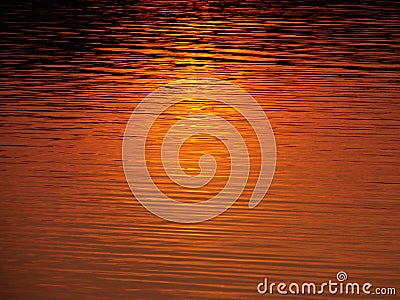 Sunset reflection Stock Photo