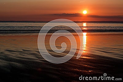 Sunset and ripples Stock Photo