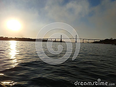 Sunset and river Stock Photo