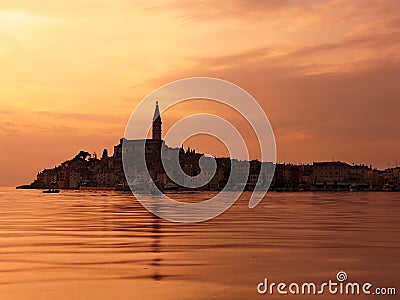 Sunset at Rovinj, Croatia Stock Photo