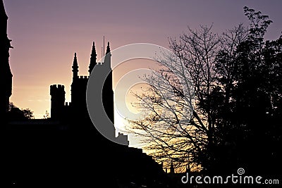 Sunset on the royal mile Stock Photo