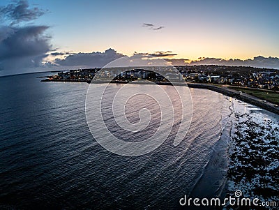 Sunset at Salthill beach Stock Photo