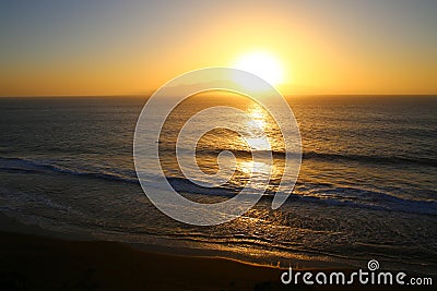 Sunset in Sao Felipe, Cape Verde Stock Photo