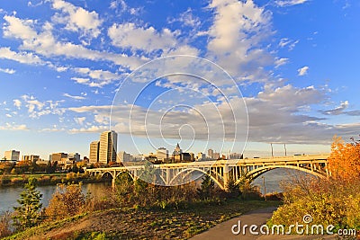 Sunset on Saskatoon Stock Photo