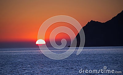 Sunset on sea Stock Photo