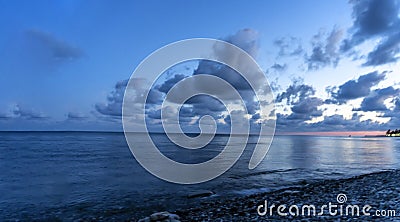 Sunset on the sea, beautiful background, screensaver for your computer Stock Photo