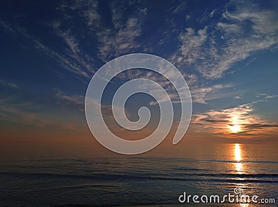 Sunset at sea Stock Photo