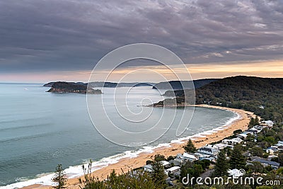 Sunset Seascape over Broken Bay Stock Photo