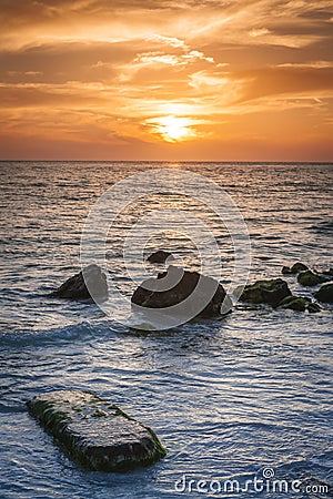 Sunset on Siesta Key Stock Photo