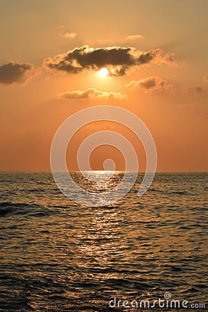 Sunset Sky. sea sunset background Stock Photo