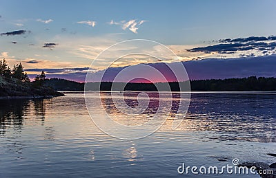 Water Reflection Photo Lake Ladoga Stock Photo