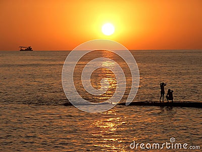 Sunset in Sochi Stock Photo