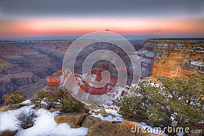 Sunset, South Rim, Grand Canyon National Park, Arizona Stock Photo