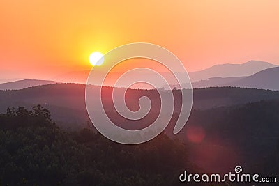 Sunset in southafrica Stock Photo