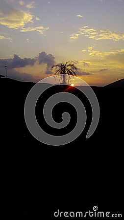 Sunset in Southwest Nigeria Stock Photo