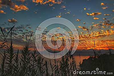 Sunset Sunshine Antalya landscape view TURKEY london newyorkcity losangeles Stock Photo