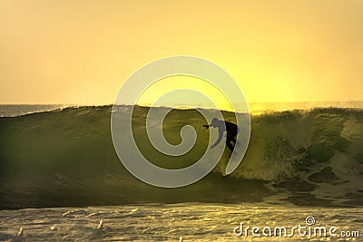 Sunset surfer Stock Photo