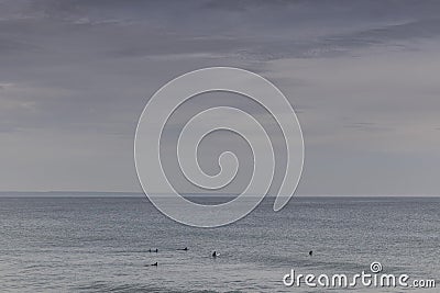 Sunset at surfers beach. Editorial Stock Photo