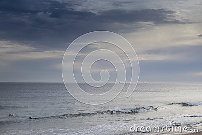 Sunset on surfers beach Stock Photo