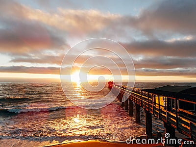 Sunset Swakopmund Namibia Stock Photo