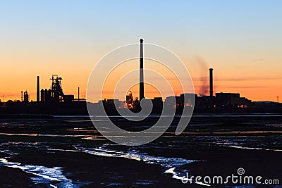 Sunset on the Tejo river. Stock Photo