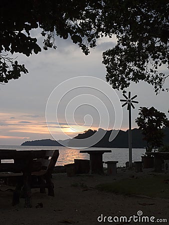 Sunset, Telok Kumbar, Penang Stock Photo