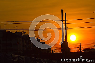 Sunset on thailand Stock Photo