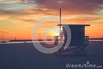Sunset at Toes Beach Editorial Stock Photo