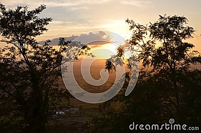 Sunset in Tuscany Stock Photo