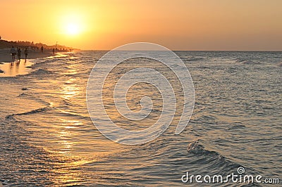 Sunset in Varadero, Cuba Stock Photo