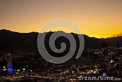 Sunset view in Monterrey Mexico Editorial Stock Photo