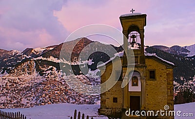 The chapel in Pindus Mountains, Greece Stock Photo