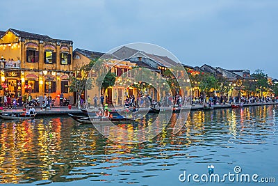 Sunset view on the Old Town of Hoi An. Vietnam. Editorial Stock Photo