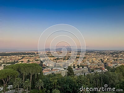 Looking out over Rome Editorial Stock Photo