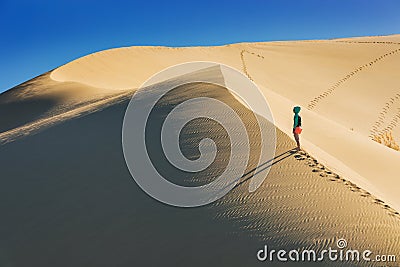 Sunset view of the TePaki Giant Sand Dunes at Cape Reinga Te Rerenga Wairua, the northwesternmost tip of the Aupouri Peninsula. Editorial Stock Photo