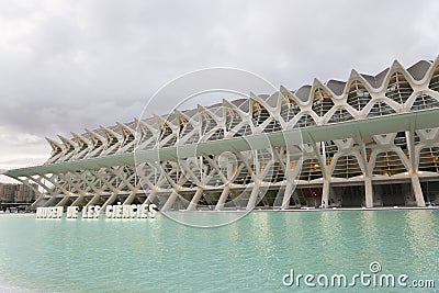 Sunset walk. City of Arts and Sciences. Valencia Spain. 08 08 2021 Editorial Stock Photo