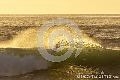 Sunset Wave, NZ Stock Photo