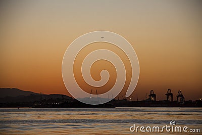 Sunset in winter day in Rio de Janeiro Editorial Stock Photo