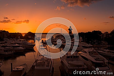 Sunsetting in Hilton Head, South Carolina Stock Photo