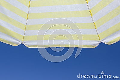 Sunshade on blue sky background Stock Photo