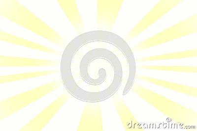 Sunshine background with white and yellow stripes Cartoon Illustration