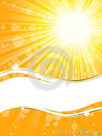 Sunshine banner with transparencies, vertical Stock Photo