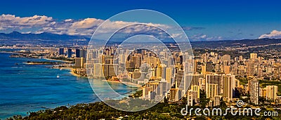 Honolulu cityscape Oahu Stock Photo