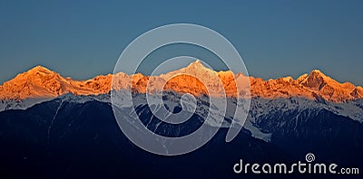 Sunshine Meili(Meri) Snow Mountains Stock Photo