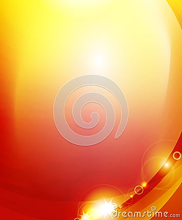 Sunshine orange background Vector Illustration