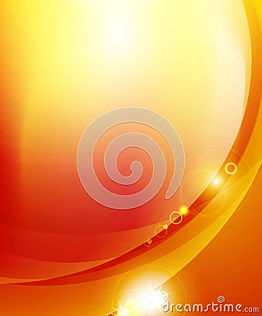 Sunshine orange background Vector Illustration