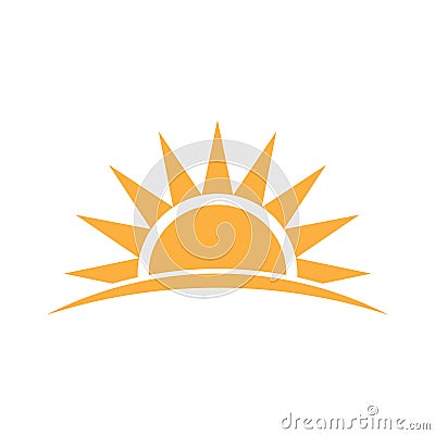 Sunshine Powerful Logo Illustration Vector Illustration