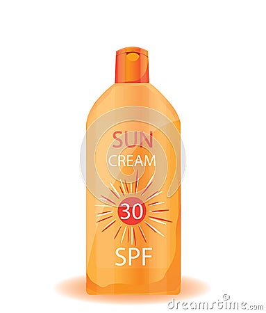 Suntan cream Vector Illustration