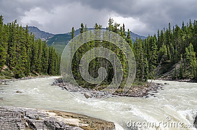 Sunwapta falls Stock Photo