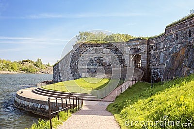 Suomenlinna Fortress or Sveaborg, King`s Gate Stock Photo